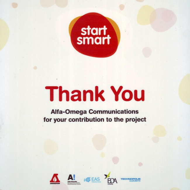 2013 | Letter of appreciation from Smart Start